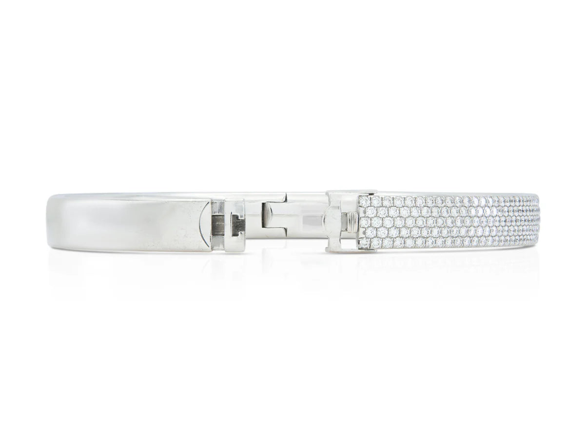 Tiffany & Co. 2.10 Carat Diamond Metro Hinged Bangle Bracelet