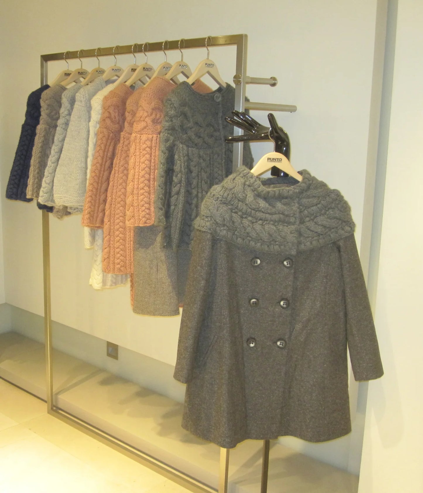 ESTER C. TRADITIONAL ARAN SWEATER HAND KNITTED