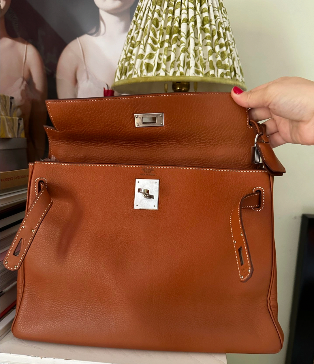 HERMES Kelly Retourne 32 Taurillon Clemence Leather