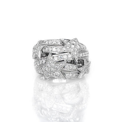 Chanel Comete Diamond Star Dome Ring