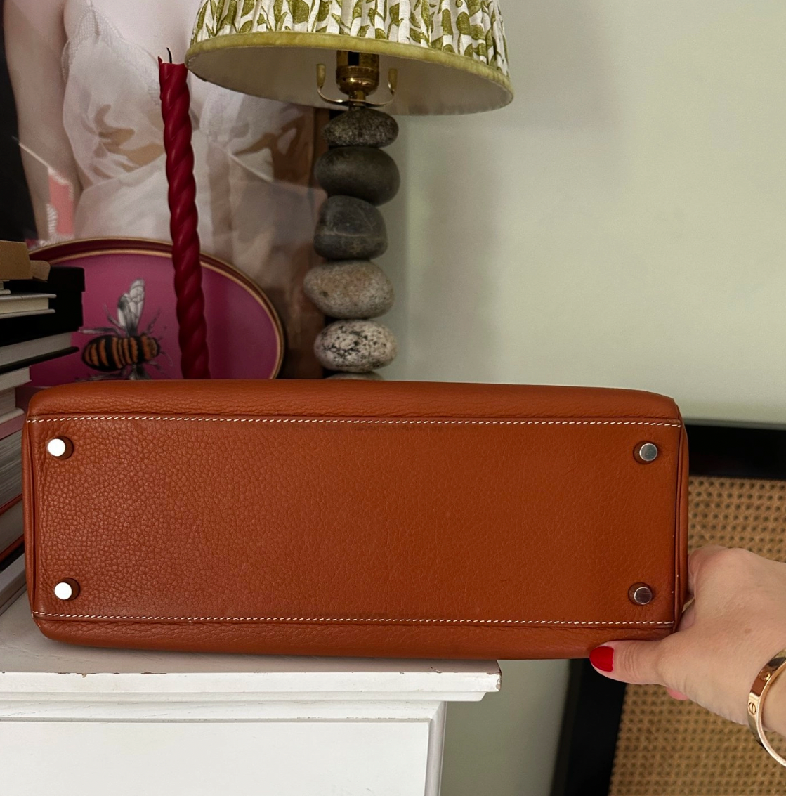 HERMES Kelly Retourne 32 Taurillon Clemence Leather
