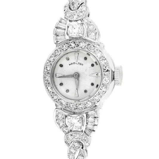 HAMILTON Diamond Watch Antique Art Deco 1920s