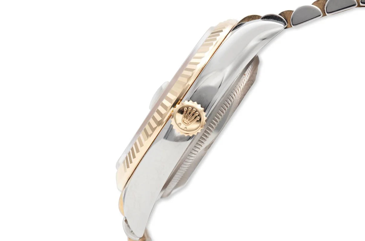 Rolex Two-Toned Gold Logo Face Datejust Watch
