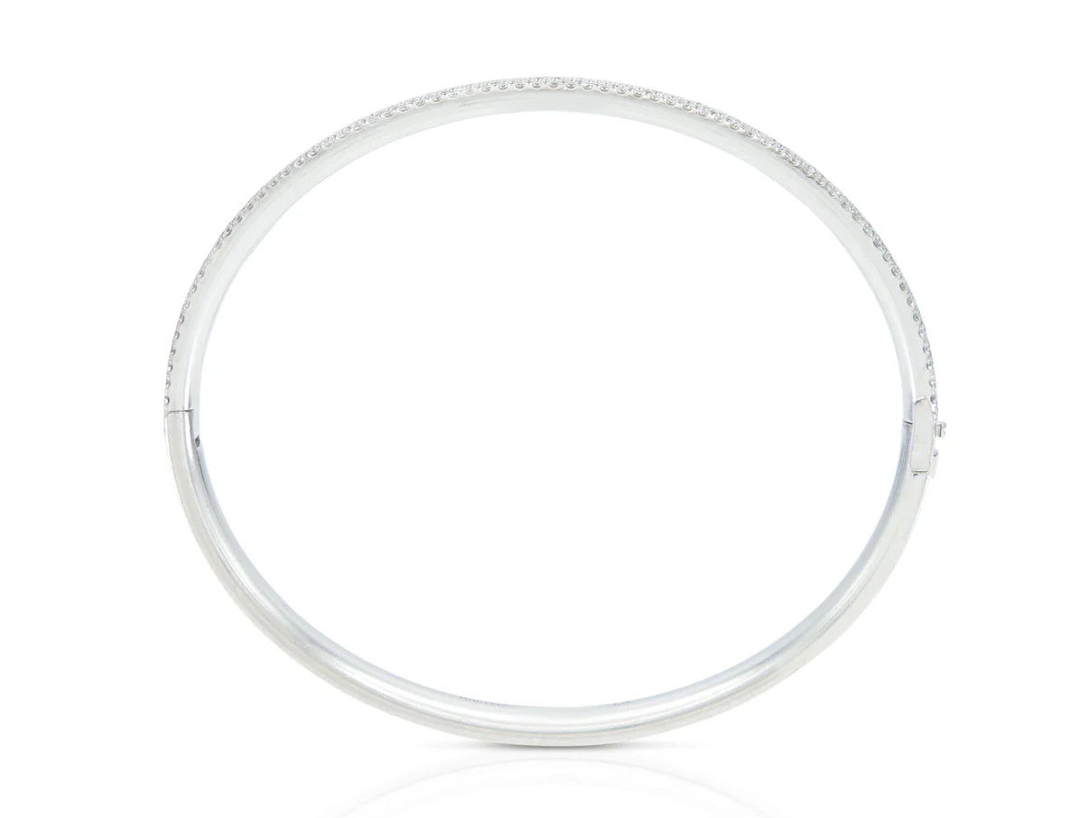 Tiffany & Co. 2.10 Carat Diamond Metro Hinged Bangle Bracelet
