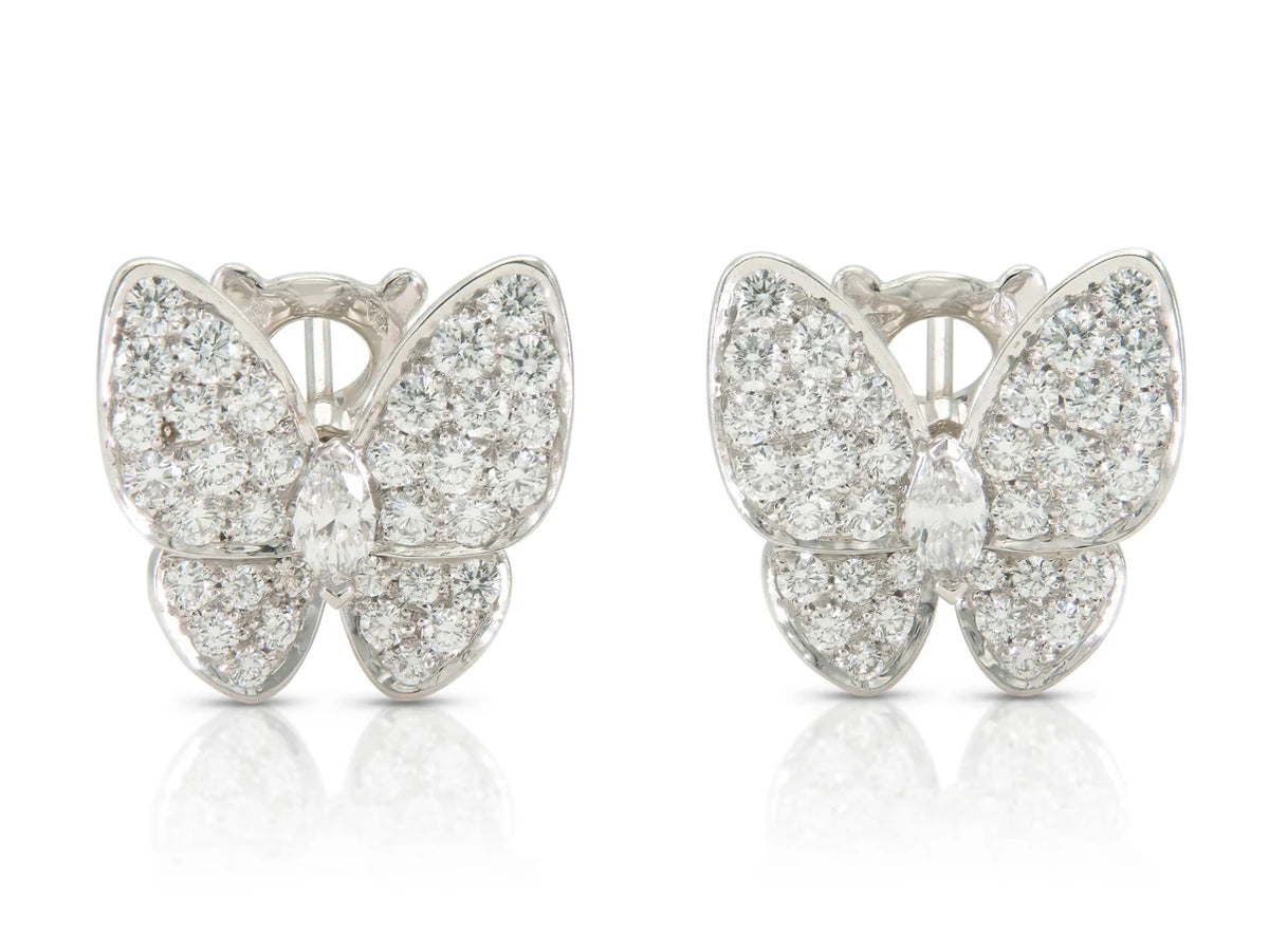 Van Cleef & Arpels Diamond Butterfly Earrings