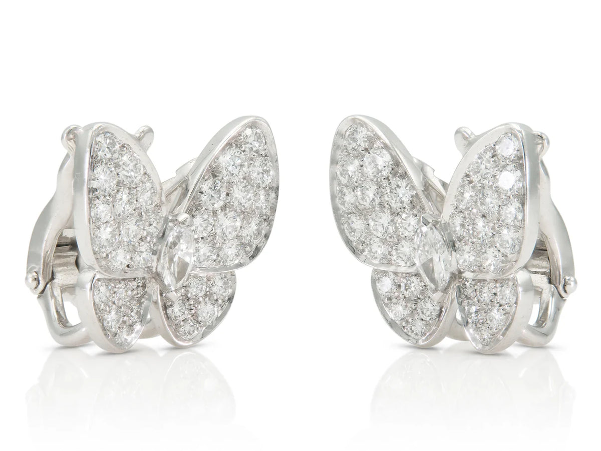 Van Cleef & Arpels Diamond Butterfly Earrings