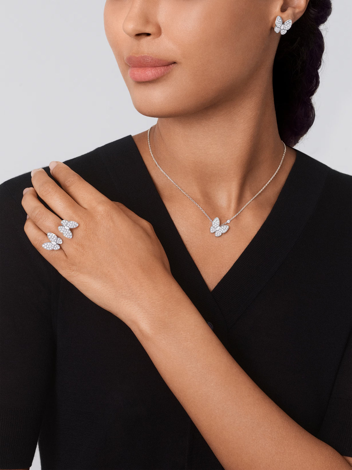 Van Cleef & Arpels Diamond Butterfly Earrings