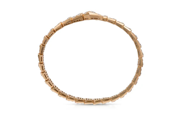 BVLGARI Serpenti Viper Snake Diamond Gold Bracelet
