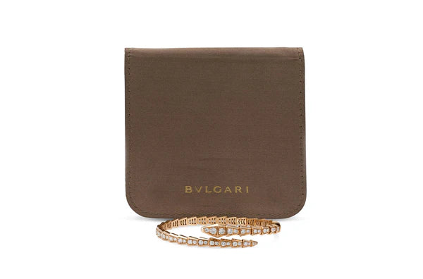 BVLGARI Serpenti Viper Snake Diamond Gold Bracelet